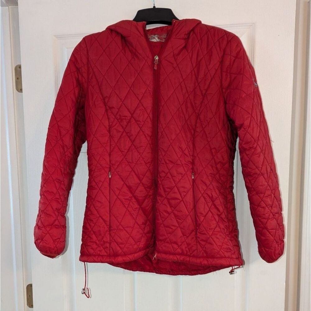 ZeroXposure‎ Size Large Red Lightweight Zip Up Puffer Jacket Coat with Hood